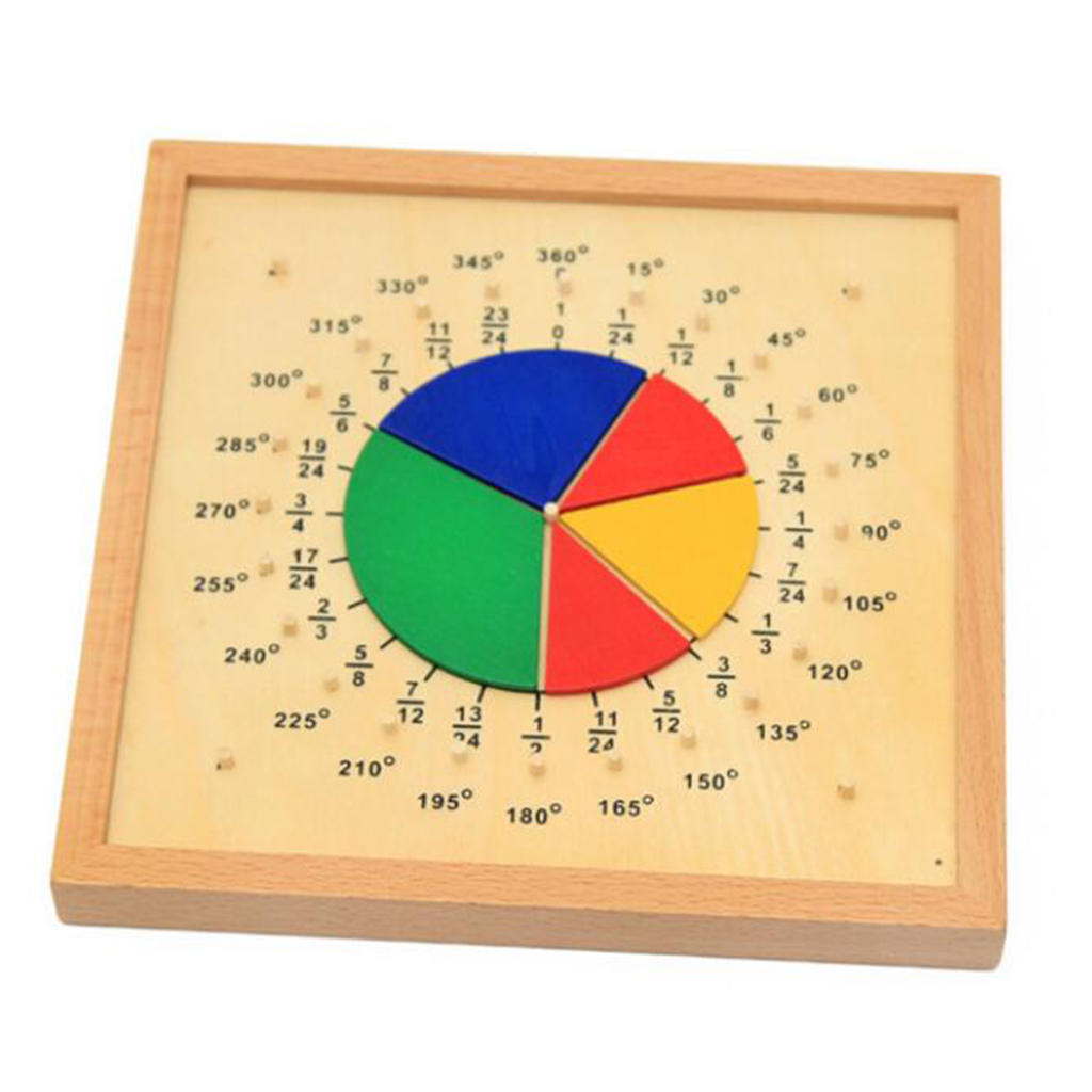 Baby Toys Circular Mathematics Fraction Division Teaching Aids Montessori Board Wooden Toys Child Math Educational Toys