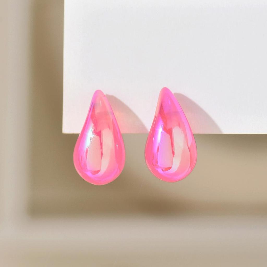 Plump Water Drop Acrylic Dangle Earrings - Simple & Fashionable Jewelry for Women