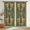 Set Of 2 Flat Curtains Polyester Material Green Field Printing Art Design Bedroom Home Decoration Curtain Perfect For Master