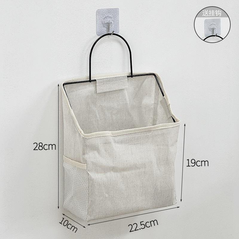 Fabric Storage Hanging Bag Wall-Mounted Compartmented Design Durable Dormitory Bedroom on the Wall Behind the Door Storage Bag