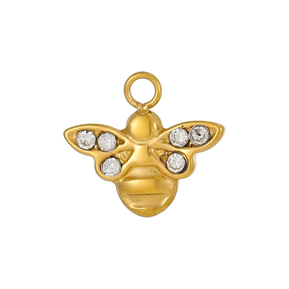 CARLIDANA Classic Stainless Steel Zircon White Shell Butterfly Charms Dragonfly Pendant for Children's Womens Jewelry Making