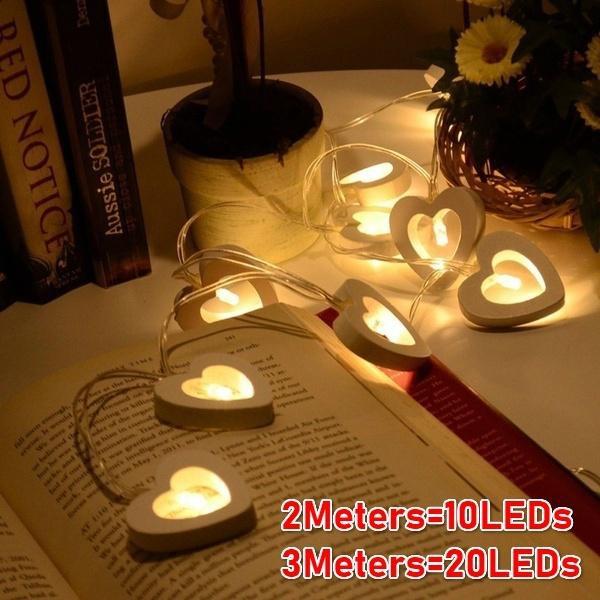 

3 метра 20 светодиодов многоцветные гирлянды-феи рождественская вечеринка лампа деревянное сердце подвеска 3meters-20leds разноцветный