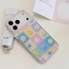 Spring Floral Grid Chain Case for iPhone 17, 16 Pro Max, 15 Pro