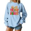 Women's Loose Comfortable Casual Fashionable Character Printing Round Neck Long Sleeved Sweatshirt
