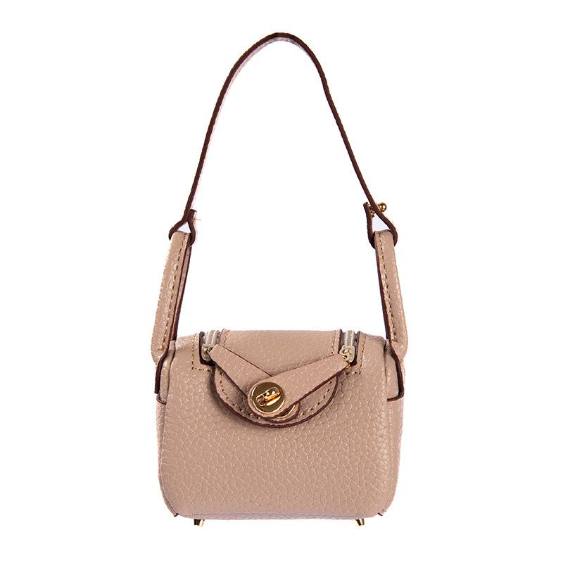 

Мини модная женская симпатичная сумка для наушников и брелок для автомобиля светло-серый