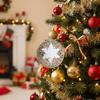9PCS Glitter Christmas Ball Ornaments Lightweight Traditional Xmas Hanging Balls Reusable Snowflake Pattern
