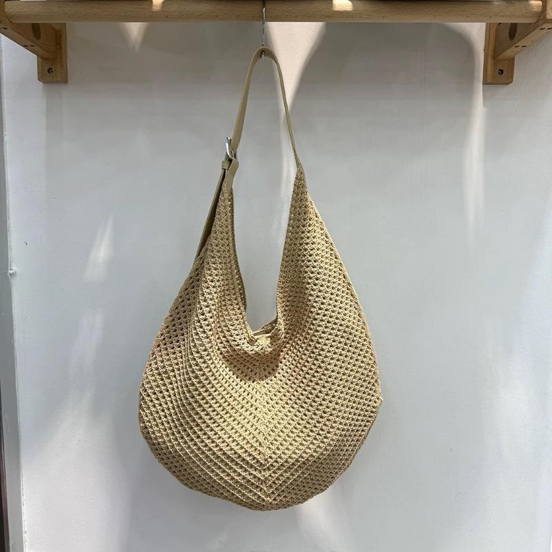 Single-shoulder Bag, Women's Summer Beach Bag, Niche Hollowed-out Fashionable Tote Bag