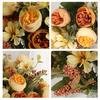 Flowers Real Like Faux Silk Flower Arrangements Mixed Fake Rose Hydrangea Bouquet