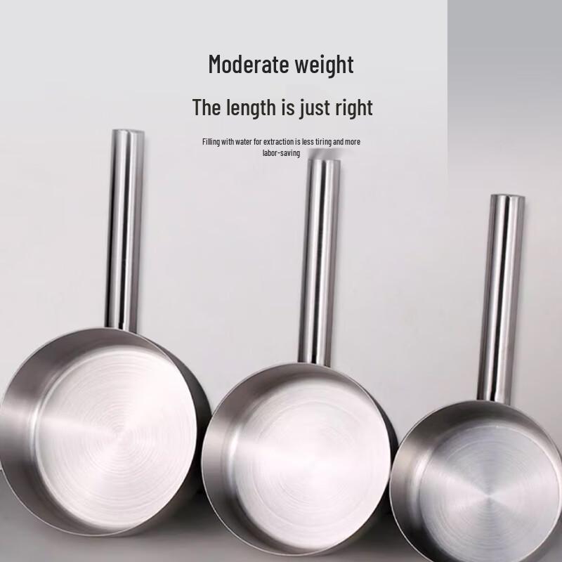 Jiwanggu Edelstahl Schöpfkelle mit flachem Boden