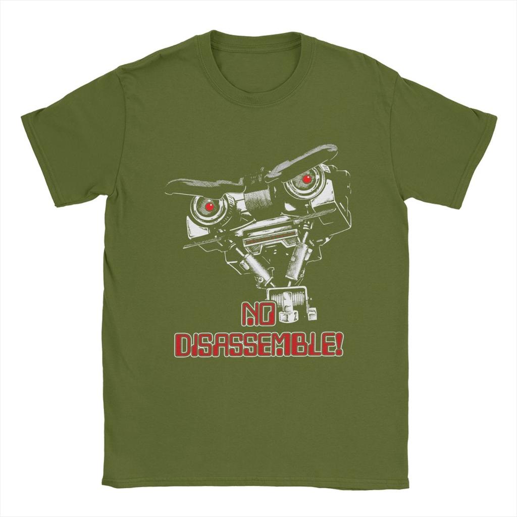 No Disassemble Johnny Five Short Circuit Men's T Shirt Funny Tees Short Sleeve Round Neck T-Shirt Cotton Gift Idea Clothing
