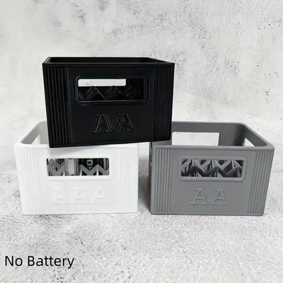 Stackable 3D-Printed Battery Storage Box for AA/AAA, 30/20 Compartment Large Capacity Home Organizer & Gift