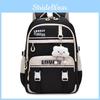 Simple Capacity Large Backpack With Letter Embroidery And Cloud Design Pendant