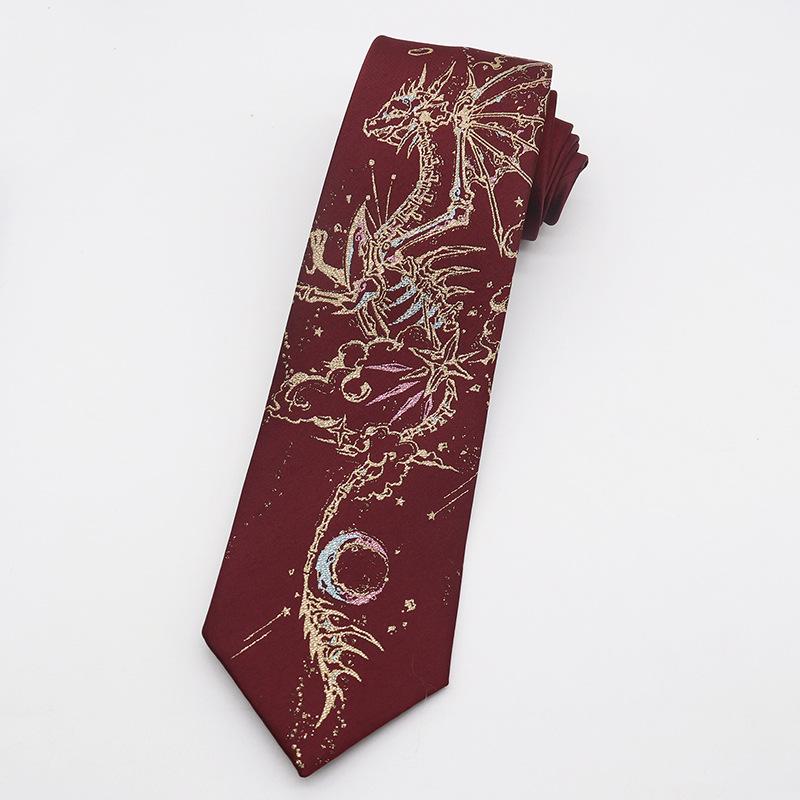 

Кость Jk Дракон Галстук Бронзовый Дракон Униформа Dk Аксессуары Древний Школьный Стиль красный
