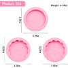 Sandwich Cake Silicone Mold Set, Set of 3, Round Stuffed Cake Baking Molds for Desserts, Pink