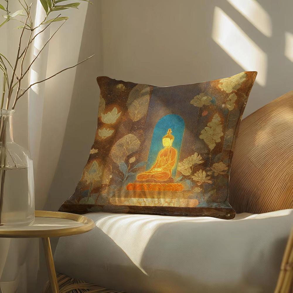 Buddhism Pillow Case Pillowcase, Double-Sided Printed, Sofa Cushion, Bedroom Headboard