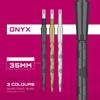 Target Darts Swiss Storm ONYX dart points (set of 3) 26mm/30mm/35mm silver/gold/black replacement steel dart points (35mm, black)