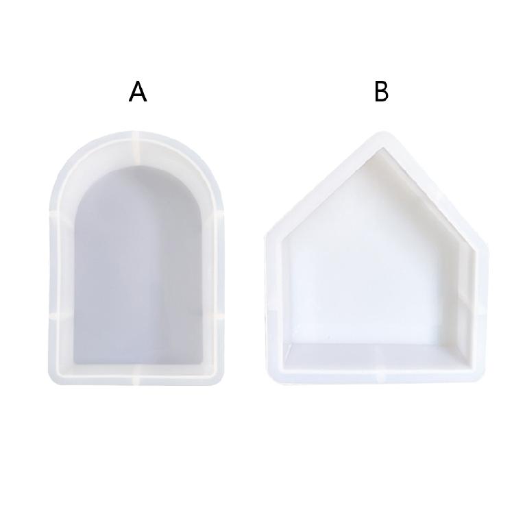 Mirror Epoxy Resin Silicone Molds House Shaped Beautiful Crystal Ornament