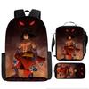 One Piece Cartoon Anime Rucksack Leichte Ergonomische Schultasche für Grundschüler Umhängetasche Federmäppchen Set