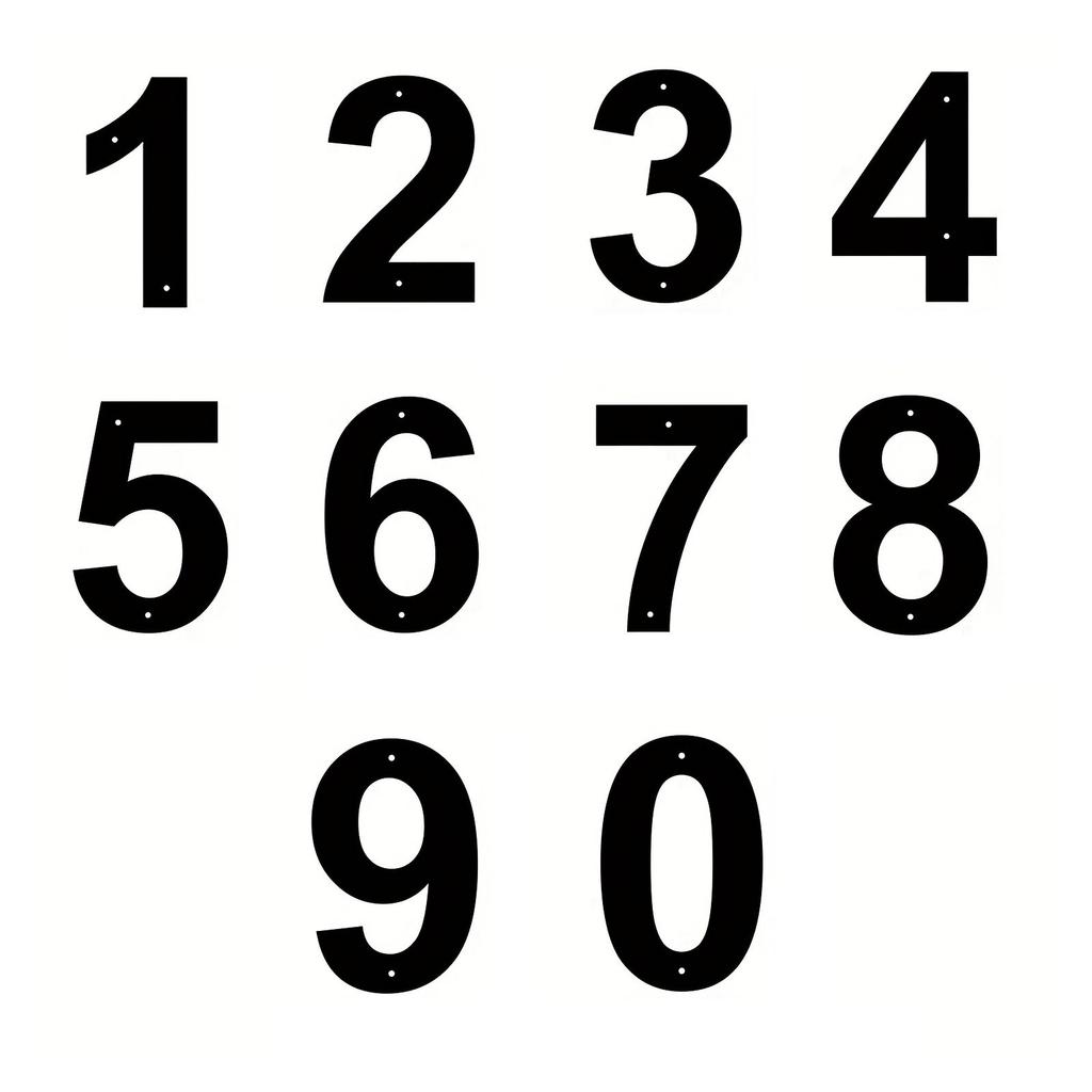 Modern Floating Houses Number Metal Houses Number Rusts Proof Home Address Number/Plaques Metal Mailbox Number Set