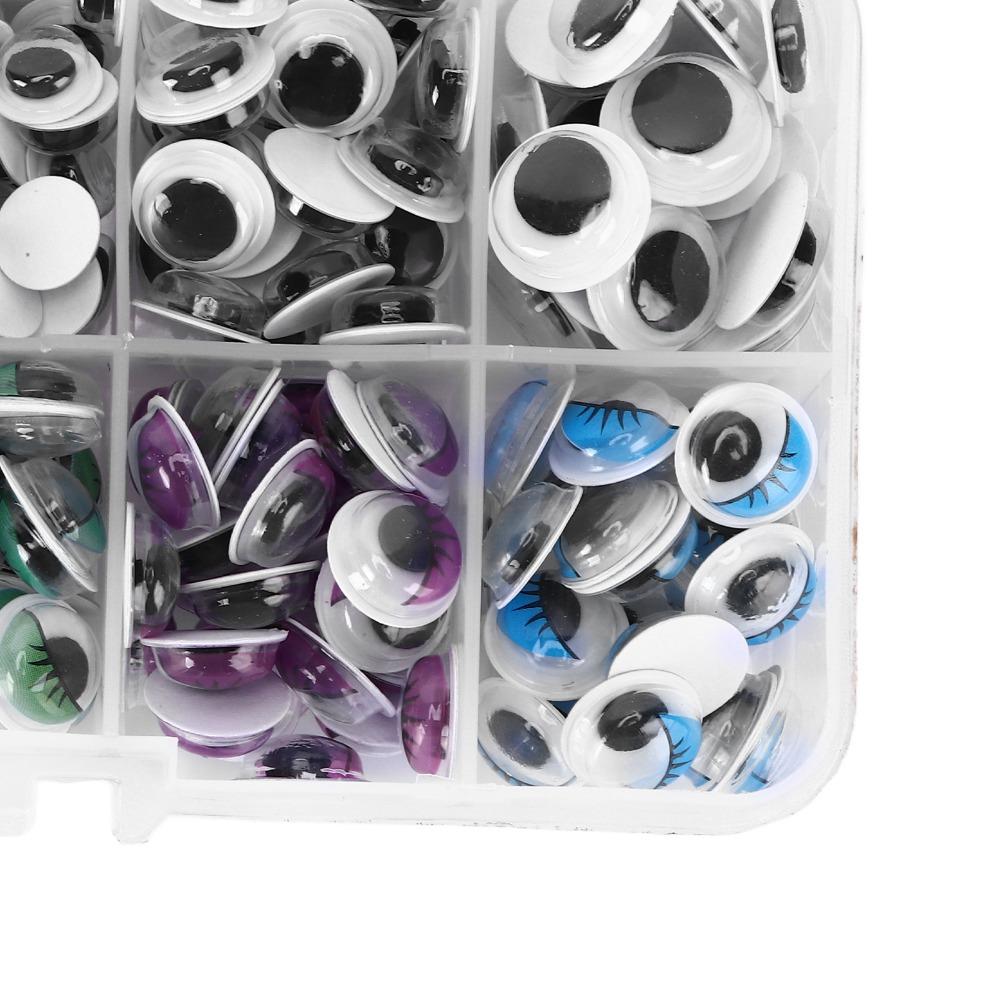 420pcs Plastic Box Included Wiggle Eyes Multi Purpose DIY Wiggle Eyes Wiggle Googly Eyes  DIY
