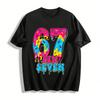 Colorful Doughnut Drip Print 67 SIX SEVEN Casual Unisex T-Shirt Pure Cotton T-shirt