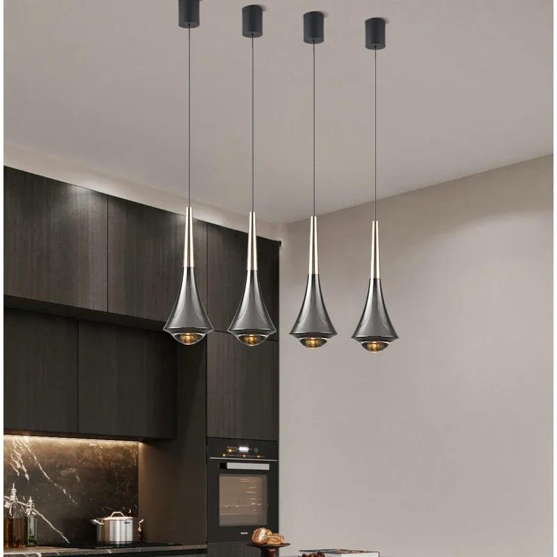 Lamp Mini LED Pendant Light, Modern Aluminum Anti-Glare Hanging Lights, Height Adjustagble Bedside Lamps For Dining Room Bedro