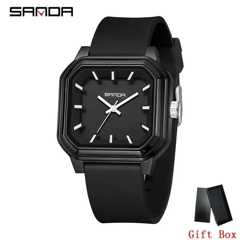 SANDA New Jelly Color Contrasting Student Children's Watch Waterproof Sports Simple Boys and Girls Quartz Wristwatch Reloj Niño