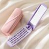 Avec Miroir Plier Miroir de Poche Peigne Auto-nettoyant Mini Brosse à Cheveux Massante pour que Tout le Monde l'Utilise