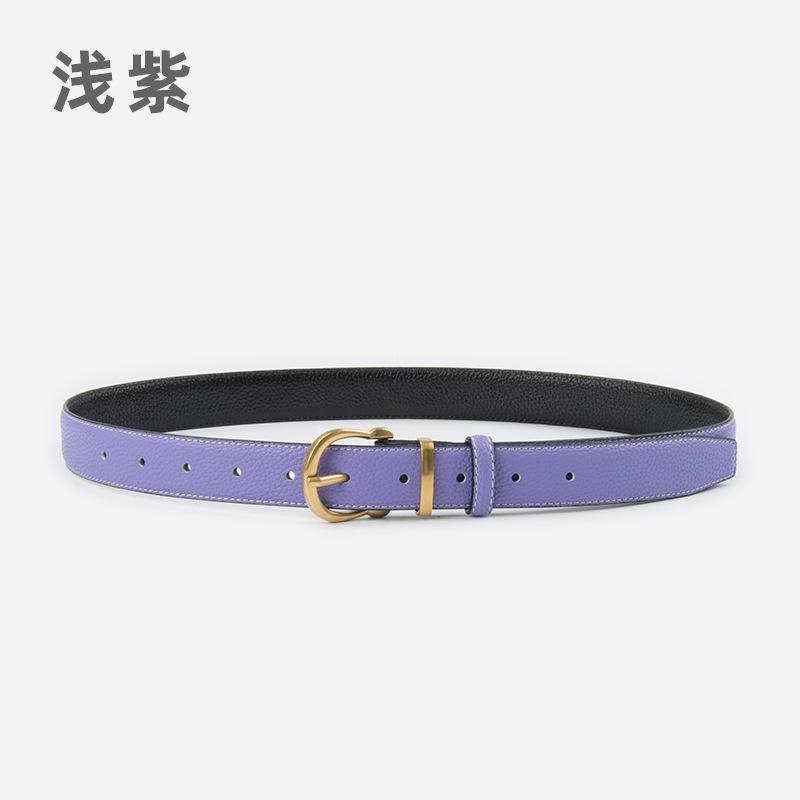 First Layer Lychee Pattern Leather Women'S Belt Cowhide Women'S With Jeans Casual Pants Women'S Pants Belt Women'S Belt