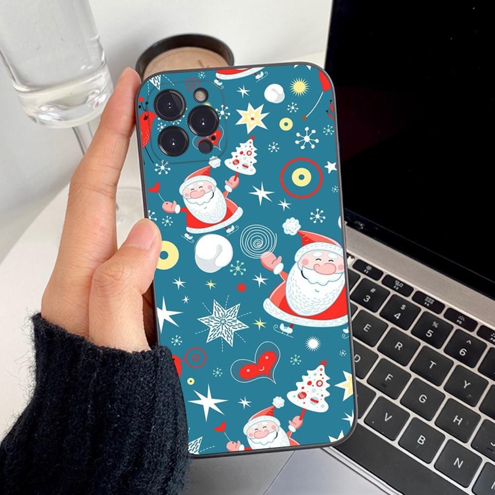 Weihnachts-Cartoon-Neujahrs-Handyhülle Für iPhone 15 14 11 12 13 Mini Pro XS Max Hülle 6 7 8 Plus X XR SE 2020 Funda Schale