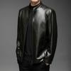 Abbigliamento da motociclista per autunno e inverno, abbigliamento in pelle da uomo, abbigliamento in pelle con colletto rialzato per uomo di mezza età, cappotto in pelle sottile, abbigliamento da papà