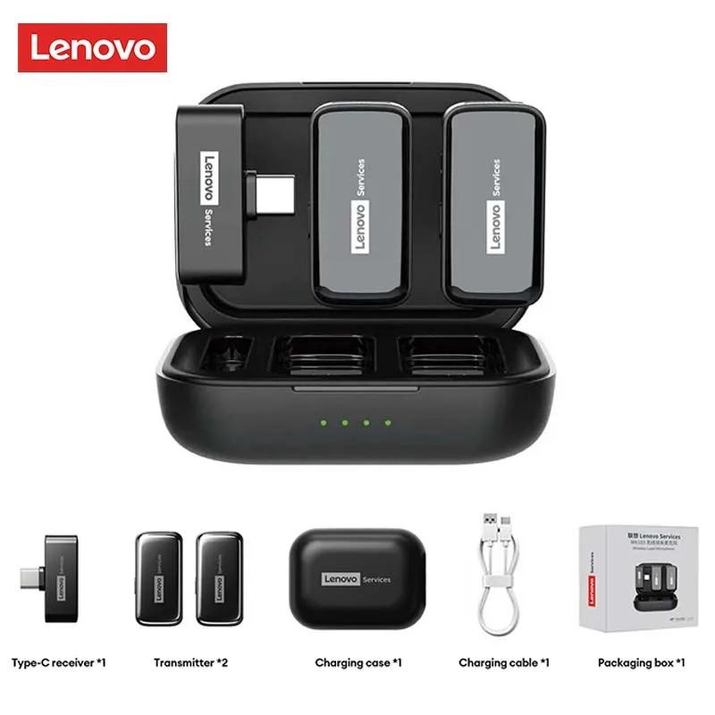 

Original Lenovo MK103 Wireless Lavalier Lapel Microphone for iPhone Android Harmony Live Broadcast YouTube Shooting Audio Video Recording Vlog New чорний