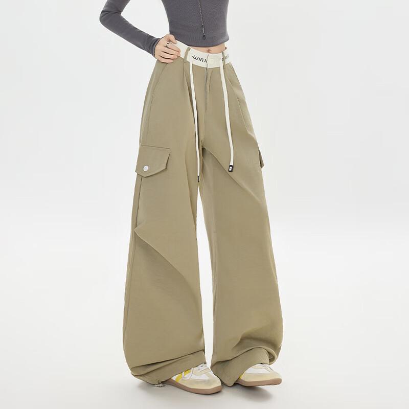 Women's High-Waist Drawstring Cargo Joggers