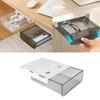 Durable Plastic Concealed Drawer Storage Box Under Desk with Strong Adhesive Drillless Installation for Space Saving Organization of Stationery and