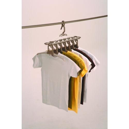 Twin Mall Laundry Drying Rack, Aluminum Stretchable 7-Row Rack, Set of 2, TA-7-2