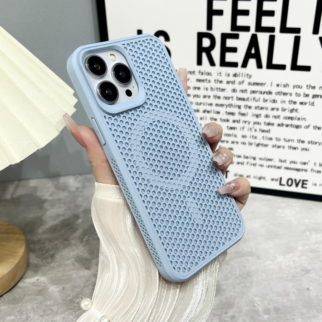 For MagSafe Magnetic Honeycomb Mesh Phone Case For iPhone 17 Pro Max 16 15 14 Plus 13 12 11 Heat Dissipation Shockproof Cover