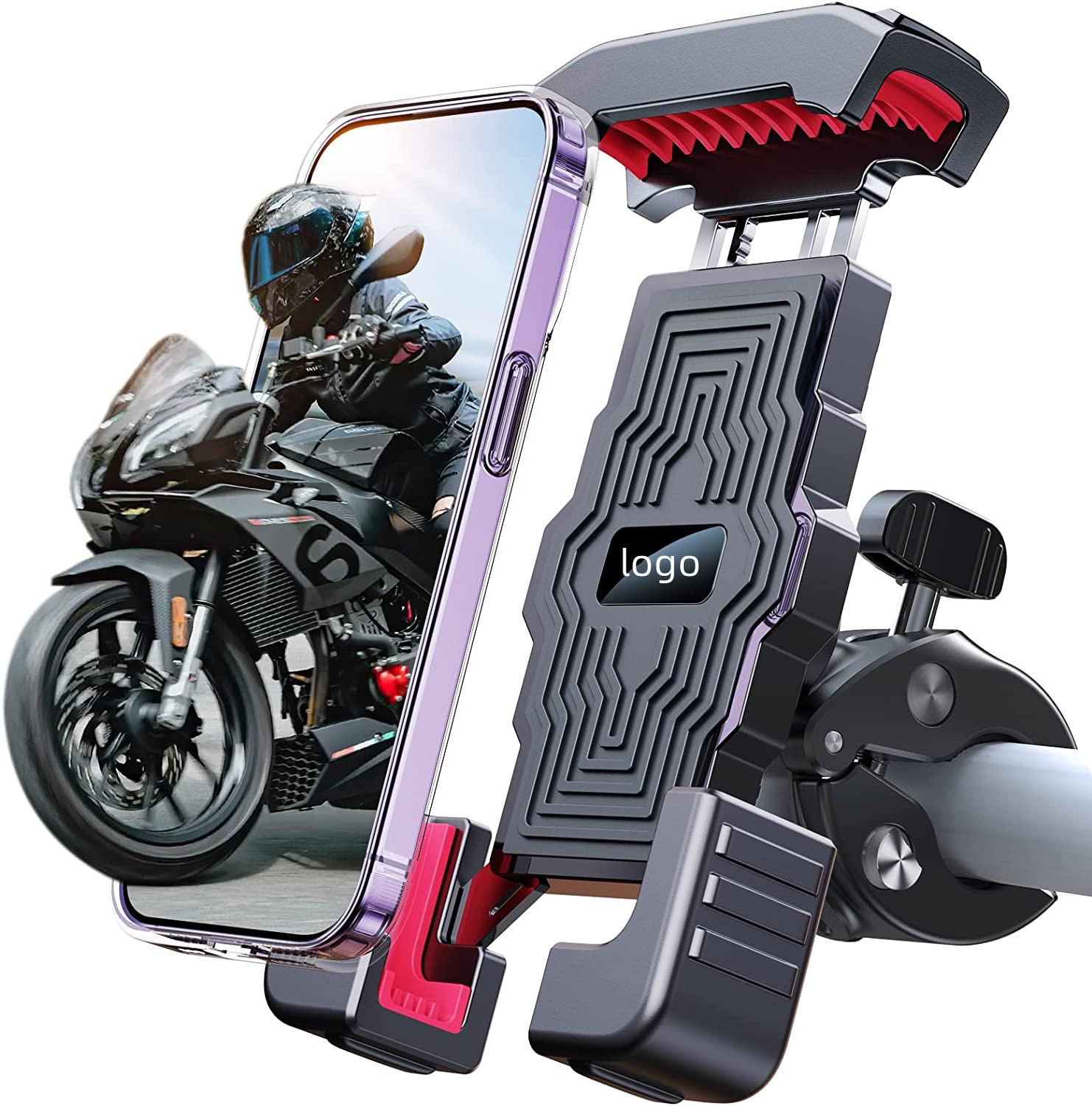 360 Degree Rotation Adjustable Bicycle Motorcycle Phone Mount Automatic Bike Phone Holder Stand Manual clip