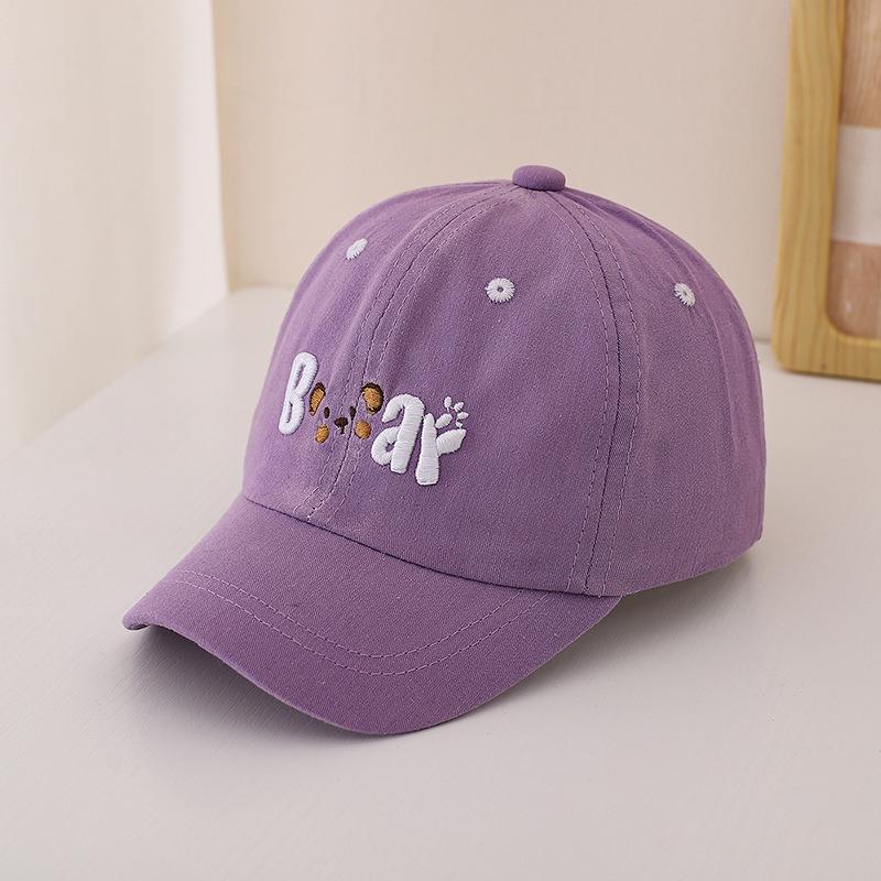 2026 Spring Korean-Style Kids Bear Duckbill Baseball Cap - Sun Protection for Boys & Girls