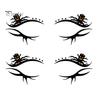 Cosmetic Transfers for Adults 2 Pairs Halloween Eye Tattoo Stickers, Waterproof Temporary Face Decals with Ghostly Decorations Pumpkin Bat Spider Web,