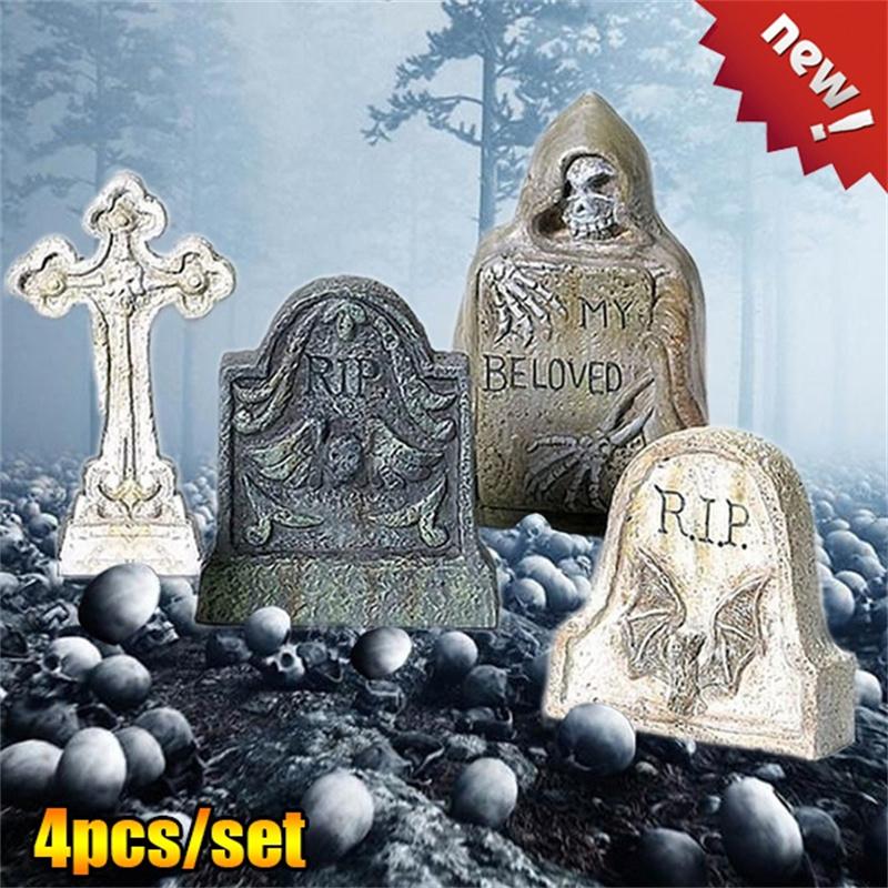 

4 шт./компл., Хэллоуин, двор, сад, наружное украшение, надгробия, скелет, надгробие с рваными буквами, надгробия