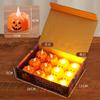 12Pcs Halloween Pumpkin Lights Glow In The Dark Electronic Candle Decorative Props for Party Haunted House Festival Scene Setup Scary Ghost Lanterns