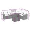VidaXL Salon de Jardin avec Coussins 7 pcs, Canapés de Terrasse, Ensemble de Meubles de Patio, Mobilier d'Extérieur, Noir 3273534