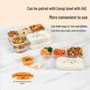 100-Pack Disposable Square 5-Compartment Plastic Meal Prep Containers with Lids (1500ml)
