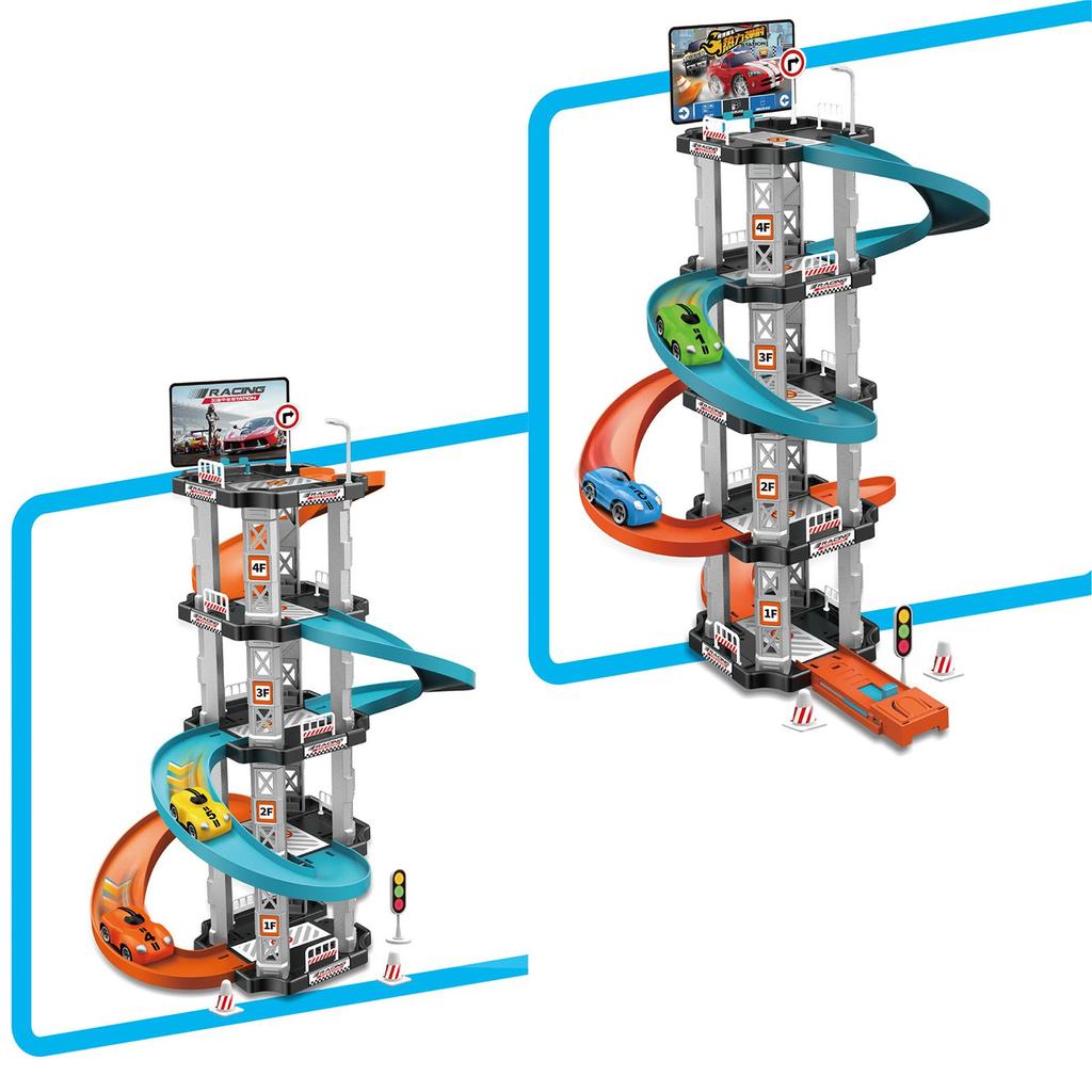DIY Assemble Track Race Car Toy Fine Motor Skill Playset Vehicles for Child 62pcs
