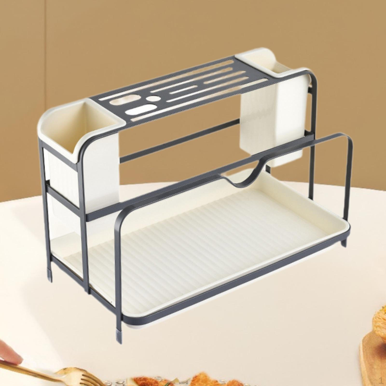 

Органайзер для столовых приборов, кухонная стойка с поддоном для мойки, разделочная доска, нож серый