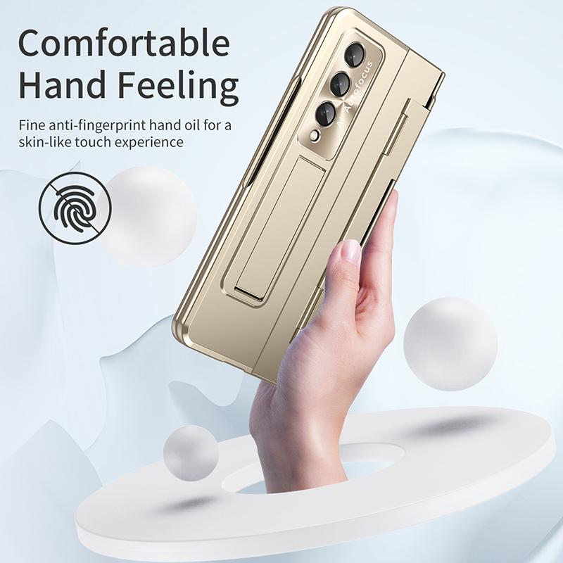 Leveling Hinges Protection Case For Samsung Galaxy Z Fold 3 4 5g Phone Cover With Front Screen Protecter For Galaxy Fold3 Fold4