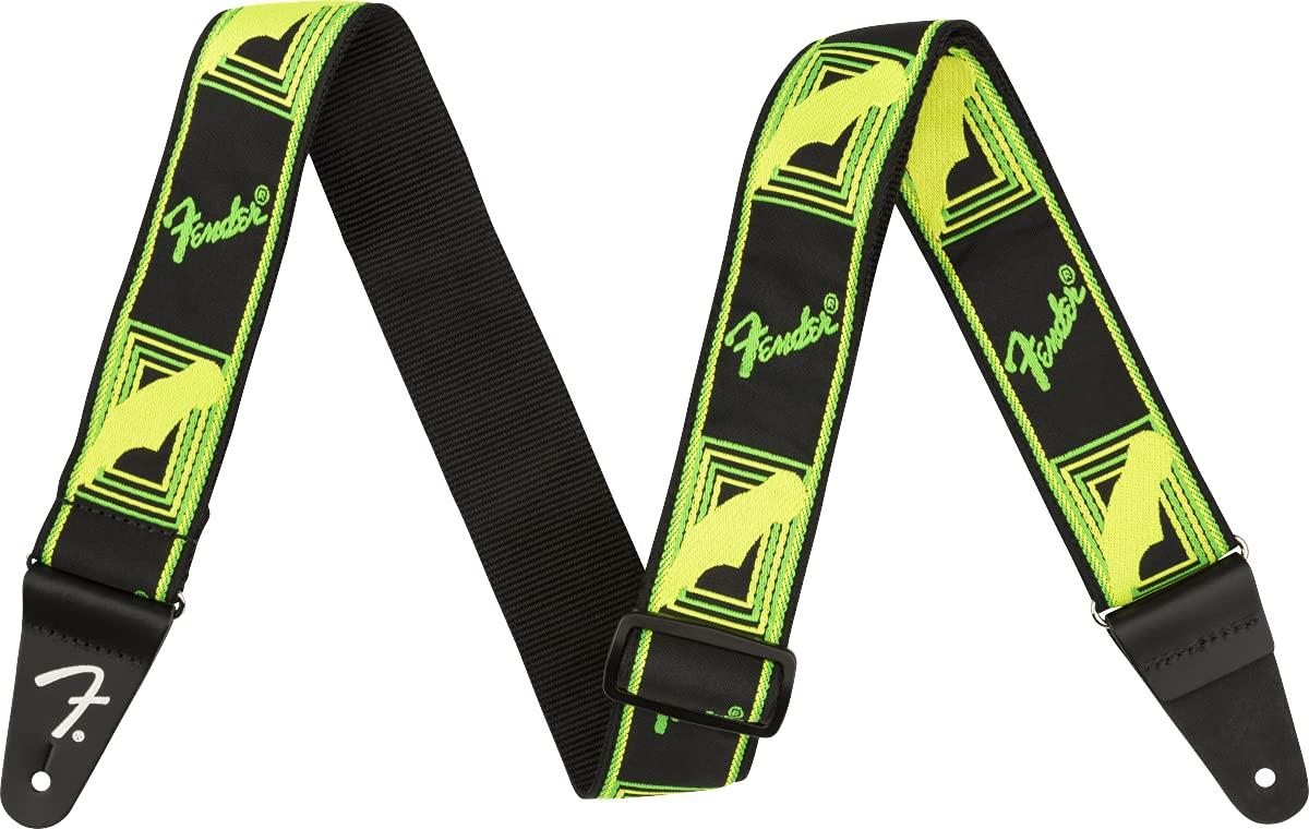 

Fender Strap Neon Monogrammed Strap, Green/Yellow