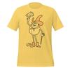 Camiseta 'Hora de Temporizador': Camiseta de Algodón Amarilla - Vaquero Queso Retro