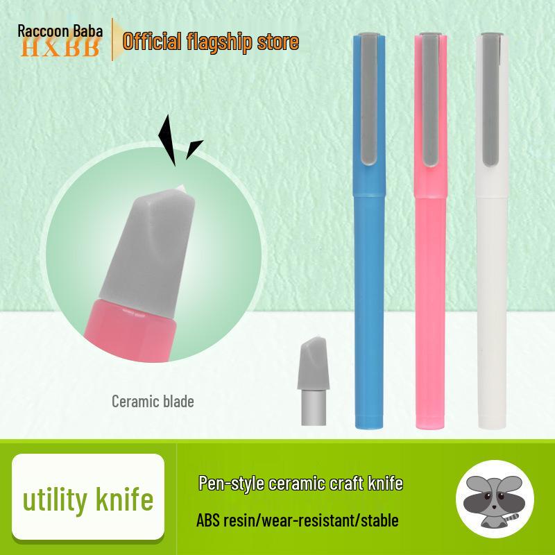 

Керамический нож для рукоделия в виде ручки с решетчатым узором из кедра для журналов White Ceramic Pen Knife