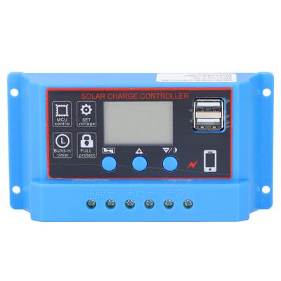 Solarmodul Laderegler LCD-Anzeige PWM Photovoltaik Laderegler 12V 24V30A